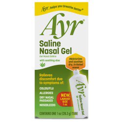 Ayr Saline Nasal Gel with Soothing Aloe, For Dry Noses, 1 oz