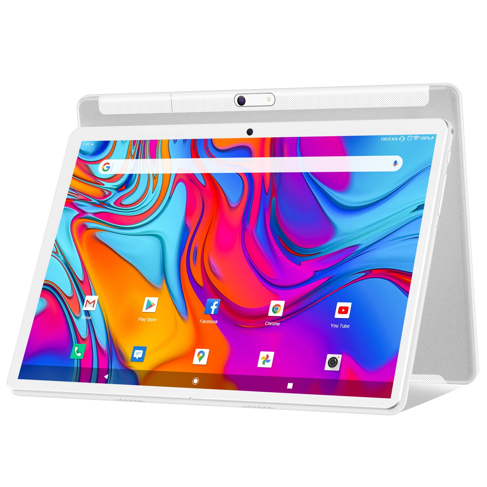 White Tablet 10 inch Android 10 Tablet OctaCore Processor with 32GB