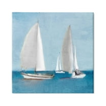 Stupell Industries Sailboats Drifting Nautical Ocean Scene Graphic Art Gallery Wrapped Canvas Print Wall Art, Design by Kim Allen