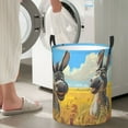 thumbnail image 6 of KLL Funny Countryside Donkey Waterproof Foldable Laundry Hamper Bucket with Handles for Storage Bin,Kids Room,Home Organizer (Small ), 6 of 7