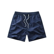 Mens Swimming Shorts Casual Summer Solid Color Drawstring Elastic Waist Holiday Beach Running GYM Sports Swim Trunks Pants Surf Board Wear With Pocket