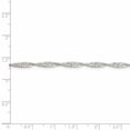 thumbnail image 4 of 925 Sterling Silver 3mm Singapore Chain Bracelet, 4 of 5