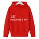 thumbnail image 4 of Sudadera con capucha y estampado de corazón de San Valentín, sudadera de manga larga para niños y niñas, chaqueta para niñas de talla mediana y grande., 4 of 7