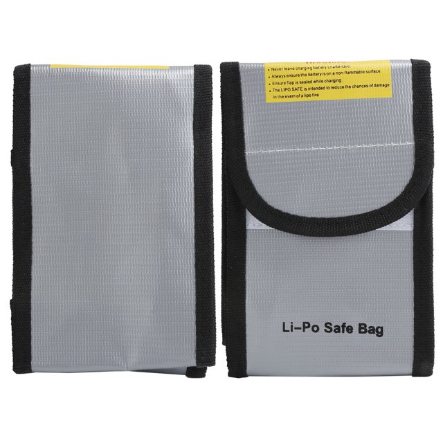 FLAMEEN Battery Safe Bag,Battery Protector Pouch,Li-Po Safe Bag Portable Fireproof Waterproof Document Money Valuables Storage Bag