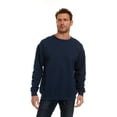 thumbnail image 7 of BILLIONHATS 24 Pack Mens Adult Crewneck Fleece Lined Pullover Sweatshirt Bulk, Navy Color, Wholesale Multipack Donation for Homeless (Large), 7 of 7