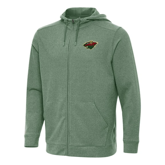 Men's Antigua Hunter Green Minnesota Wild Effortless Full-Zip Hoodie Jacket