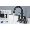 thumbnail image 3 of Gzxs 2 Handle Black Bathroom Faucet 4 Inch Centerset Bathroom Sink Faucet with Pop-up Drain and Supply Hoses,Oil Rubbed Bronze, 3 of 9