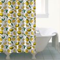 thumbnail image 4 of Yellow Lemon Fruit Slices White Pattern Shower Curtain 72"x84" ,Bathroom Decorative Shower Curtains Set with 12 Hooks,Modern Waterproof Washable Shower Curtain, 4 of 6