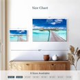 thumbnail image 4 of Elephant Stock Maldives Wall Art - Horizontal Canvas Wall Art - Living Room Wall Decor - Beach Canvas - Blue And Turquoise Decor - 12" x 8", 4 of 8