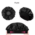 thumbnail image 2 of 2 piezas de gorro de satén para dormir, gorro de seda transpirable con rizos, gorro de seda ajustable, gorro de seda para dormir, gorro de satén suave para mujeres y niñas (negro), 2 of 5