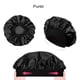 thumbnail image 2 of Pack de 2 gorros de satén para dormir, rizos de seda, gorro de dormir de seda transpirable, gorro de seda ajustable, gorro de seda para dormir, capucha de satén suave para mujeres y niñas (negro), 2 of 5