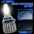 thumbnail image 6 of 6000K Front LED Headlight Bulb For Acura Integra 1994-2001 High & Low Beam 4x No Hyper Flash High Power Lamps, 6 of 11