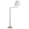 thumbnail image 3 of Evelyn&Zoe Moby Swing Arm Floor Lamp with Fabric Empire Shade in Brushed Nickel/White, 3 of 7