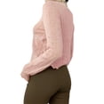 thumbnail image 4 of hirigin Women Fashion Wild Crop Tops Lace Patchwork V-Neck Long Sleeve Knitted T-Shirts Spring Autumn Slim Fit Bottoming Shirts, 4 of 7