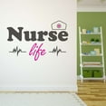 thumbnail image 3 of Girls Nurse Life Cute Girly Wall Decal Decoration Nurse Scrubs Cardiac Echo Quote Vinyl Decal Lasts Years and Easily Removable - Size: 30 In(W) x 21 In(H), 3 of 5