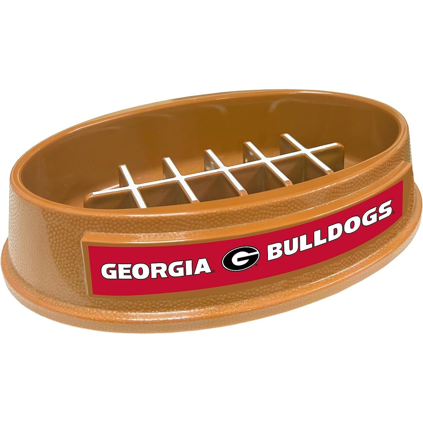 Pets First NCAA Georgia Bulldogs Super-Bowl Slow Feeder Bowl for Dogs and Cats with Non-Slip Mat