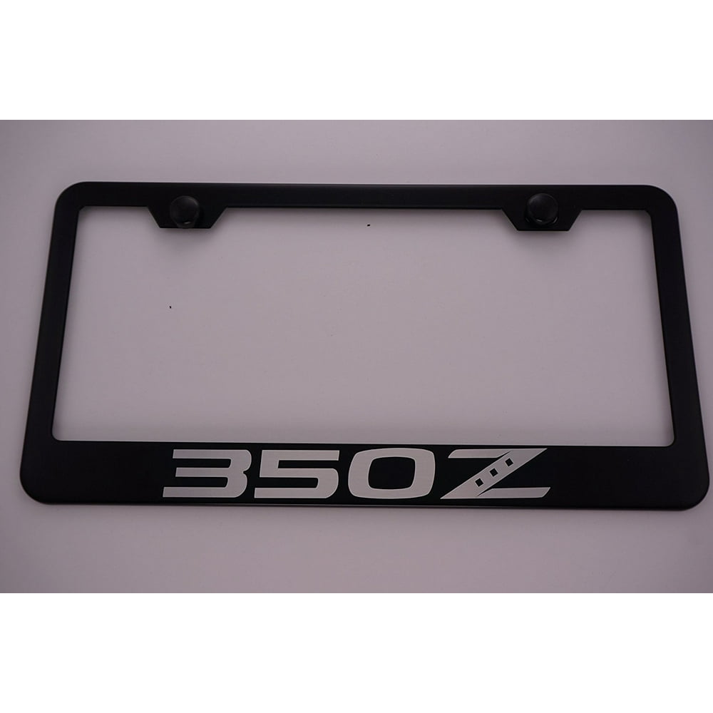 Nissan 350Z Black License Plate Frame with Cap, By None