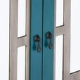 thumbnail image 6 of Hunter 2 Door Entryway Accent Display Cabinet With Adjustable Storage Shelf & Mirrored Doors, Antique Blue Wood, Contemporary, 6 of 9