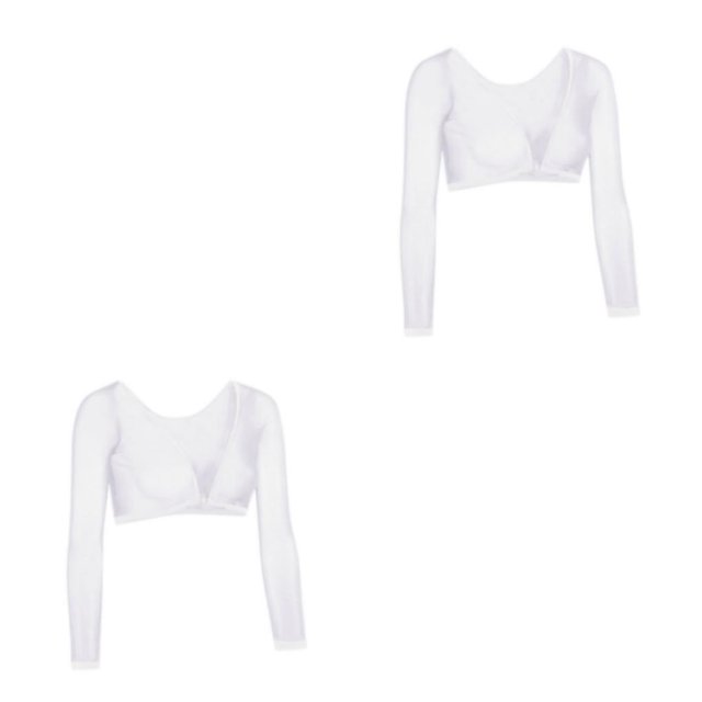 Jumpingount Traje de baño modesto para mujer Traje de baño modesto elegante y cómodo para mujer Traje de baño modesto flexible ajustable para Blanco m,1 2piezas