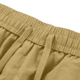 thumbnail image 6 of Men's Cargo Shorts Casual Summer Relaxed Fit Bermuda Shorts Elastic Waist Drawstring Short Pants with Zipper Pockets Big and Tall Size L-5XL Khaki, 6 of 9