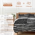 thumbnail image 6 of 3 Piece American Rustic Flag,Duvet Cover Set Twin Size,Microfiber Comforter/Quilt Cover with Corner Ties and 2 Pillowcases,Independence Day USA Star Stripes Flag Soft Bedding with Zipper Closure, 6 of 8