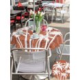 thumbnail image 6 of Outdoor Tablecloth with Umbrella Hole Zipper Tropical Palm Tree Round Tablecloth 60" Waterproof Outside Table Cloth Vintage Burnt Orange Botanical Plants Patio Table Cover Tablecloths for Picnic, 6 of 8