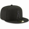 thumbnail image 3 of Men's New Era Black Los Angeles Angels Primary Logo Basic 59FIFTY Fitted Hat, 3 of 5