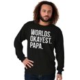 thumbnail image 4 of Worlds Okayest Grandpa Dad Father Day Men's Long Sleeve Tee T Shirt Brisco Brands X, 4 of 6