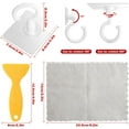 thumbnail image 5 of 9 PCS Self Adhesive Hooks, 360°Rotating Ceiling Hook Seamless Hooks Waterproof Rotating Wall Hooks with 1 PCS Scraper Duster Cloth for Bathroom Kitchen Shower, 5 of 7