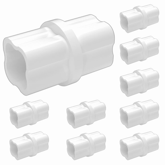 FORMUFIT F001ICO-WH-10 Internal PVC Coupling, Furniture Grade, 1" Size, White (Pack of 10)