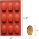 thumbnail image 1 of Molde para magdalenas de 9 cavidades, 2 moldes antiadherentes de silicona para magdalenas, molde para hornear pasteles en forma de concha (rojo ladrillo) ZefeiWu 8390611234416, 1 of 1