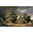 thumbnail image 2 of Kloss, G. 24x17 Black Ornate Wood Framed with Double Matting Museum Art Print Titled - Cemetary, 2 of 4