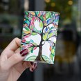 thumbnail image 6 of Allytechgroup Wallet with MagSafe RFID Blocking for iPhone 16/15/14/13/12 Series, Strong Magnetic Card Holder for 4 Cards, PU Leather Kickstand, Butterfly Floral Design, Compatible with MagSafe Cases, 6 of 12