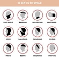 thumbnail image 7 of Neck Gaiter Mask Scarf for Men Sunscreen Breathable Bandana Summer UV Protection Cooling Neck Gaiter Face Clothing Multifunctional Head Scarf Neck Cover With Safety Filter Washable Mask Black, 7 of 7