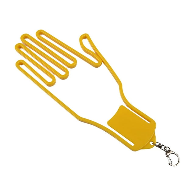 Soporte para de guantes de golf, accesorios de golf para hombres y mujeres, mantenimiento de guantes, secador portátil profesional resistente. Amarillo