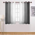 thumbnail image 2 of Sheer Black Curtains, Ombre Curtains, Window Curtains, Grommet Curtains, Light Filtering 63 In, Gradient Finish, 52X63 In, 1 Pc, Indoor Home Decoration, 2 of 7