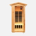 thumbnail image 2 of Yesurprise Outdoor Wooden Sauna 1 Person 1560W Low EMF Canadian Hemlock Wooden Far Infrared Dry Sauna for Indoor Outdoor, 2 of 7