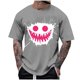 thumbnail image 2 of Blusas y camisas de manga corta con cuello redondo para hombre, blusas casuales de verano a la moda con cuello redondo y estampado para hombre., 2 of 4