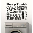 thumbnail image 2 of Laundry Room Wall Decal Letters, Soak, Wash, Dry, Fold - Vinyl Stickers, Black,, 23x18, 2 of 4