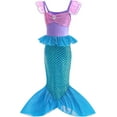 thumbnail image 4 of 12PCS Little Girls Princess Mermaid Costume for Girls Dress Up with Accessory for Christmas Birthday Party 2-12 Years, 4 of 6