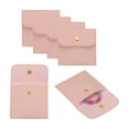 thumbnail image 1 of Bolsa de Joyería de Cuero PU Uxcell, 6Pcs 8 x 8cm - Estuche de Joyería con Botón de Presión, Bolsa de Viaje Pequeña Cuadrada para Embalaje de Aretes, Anillos, Collares (Rosa), 1 of 6