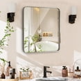 thumbnail image 7 of EDX Bathroom Mirror 28"x 36" Wall Mirror with Rectangular Metal Frame, Silver, 7 of 7