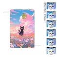 thumbnail image 1 of Cute Black Cat Cartoon PVC Film Skin Sticker for Debit Card Credit Bank Card Sticker Shining Rainbow Stars Love Card Sticker, 1 of 6