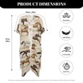 thumbnail image 6 of HELLHERO Running Horses Bathing Suit Cover Up Polyester Casual Free Size Long Kimono Swimsuit Cover Up for Women, 6 of 6