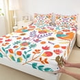 thumbnail image 3 of Homewish Animal Birds Twin Sheet Sets 3pcs for Teens,Exotic Style Twin Fitted Sheet Microfiber,Chic Flowers Breathable Flat Sheet,Luxury Bedroom Decor, 3 of 7