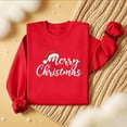 thumbnail image 5 of Guzom Womens Red Christmas Sweatshirt - 100% Polyester, Merry Christmas Graphic & Santa Hat (S-XXL),Size XL, 5 of 6