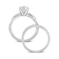 thumbnail image 4 of Everly Women's Created Moissanite Sterling Silver Engagement Ring, 4 of 6