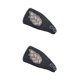 thumbnail image 3 of Diademas de ganchillo sweethay Patrón de hojas de invierno con diamantes de imitación Negro 2Conjunto, 3 of 6