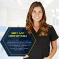 thumbnail image 4 of Super Soft Medical Scrub Top Premium Womans Junior Fit 3 Pocket Mock Wrap Top 8115, 4 of 7