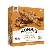 Nonni's,  Salted Caramel Biscotti, Milk Chocolate & Caramel Cookie, 6.72 oz (191g), 8 Count, Individually Wrapped and Ready to Eat